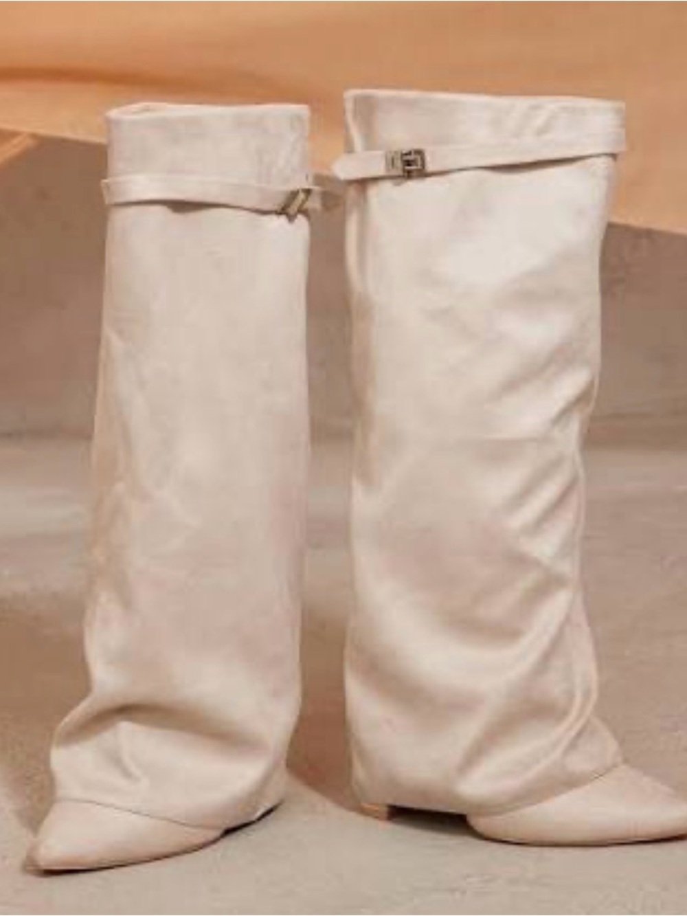 Pretty Little Thing Fold Over Knee High Boots